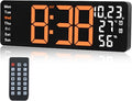 Digital Wall Clock Large Display, 17.3" Digital Clock by Jun-Electron