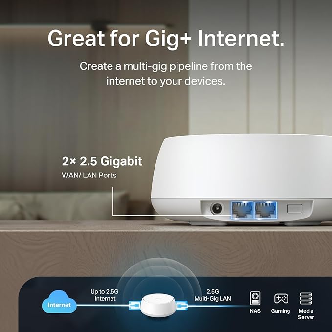 TP-Link Deco 7 BE23 Dual-Band BE3600 WiFi 7 Mesh Wi-Fi System | 4-Stream 3.6 - Image 5