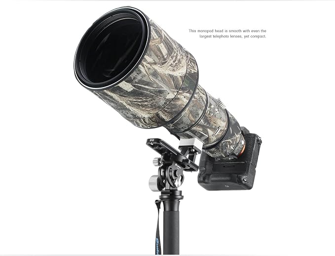 Leofoto MP-366C+VH-10S Monopod and Tilt Head Set, Carbon Fiber, VH-10S Monopod - Image 9