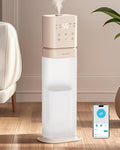 Smart Humidifier Large Room, 2.1Gal/8L Humidifiers for Bedroom with Extended Tube&Night Light, Whole House Cool Mist Humidifiers, WIFI App&Voice Control, Home/Kids/Baby, Pale Pink by IndoorExpertAirImprovement