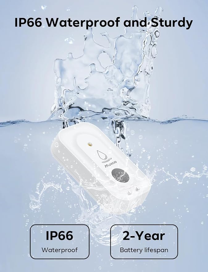 MAXCIO Water Leak Detectors 5 Pack, 110dB Adjustable Smart Water Sensor - Image 6