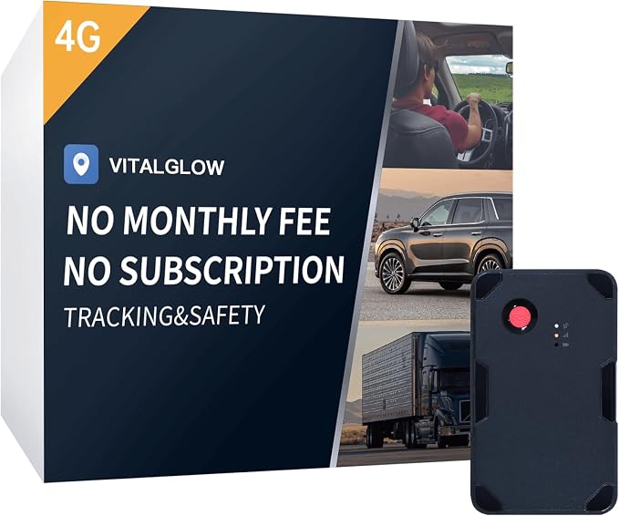 GPS Tracker for Vehicles, No Monthly Fee, No Subscription, Real-Time Location by VITALGLOW