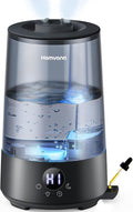 Homvana Humidifiers for Bedroom Home, 3.6L Cool Mist Top-Fill 34H Super Long Time, Quiet 23dB, Baby Humidifier, Oil Diffuser for Large Room, House, Plant, Nursery, Office, BPA FREE, Ultrasonic (Black) by Homvana