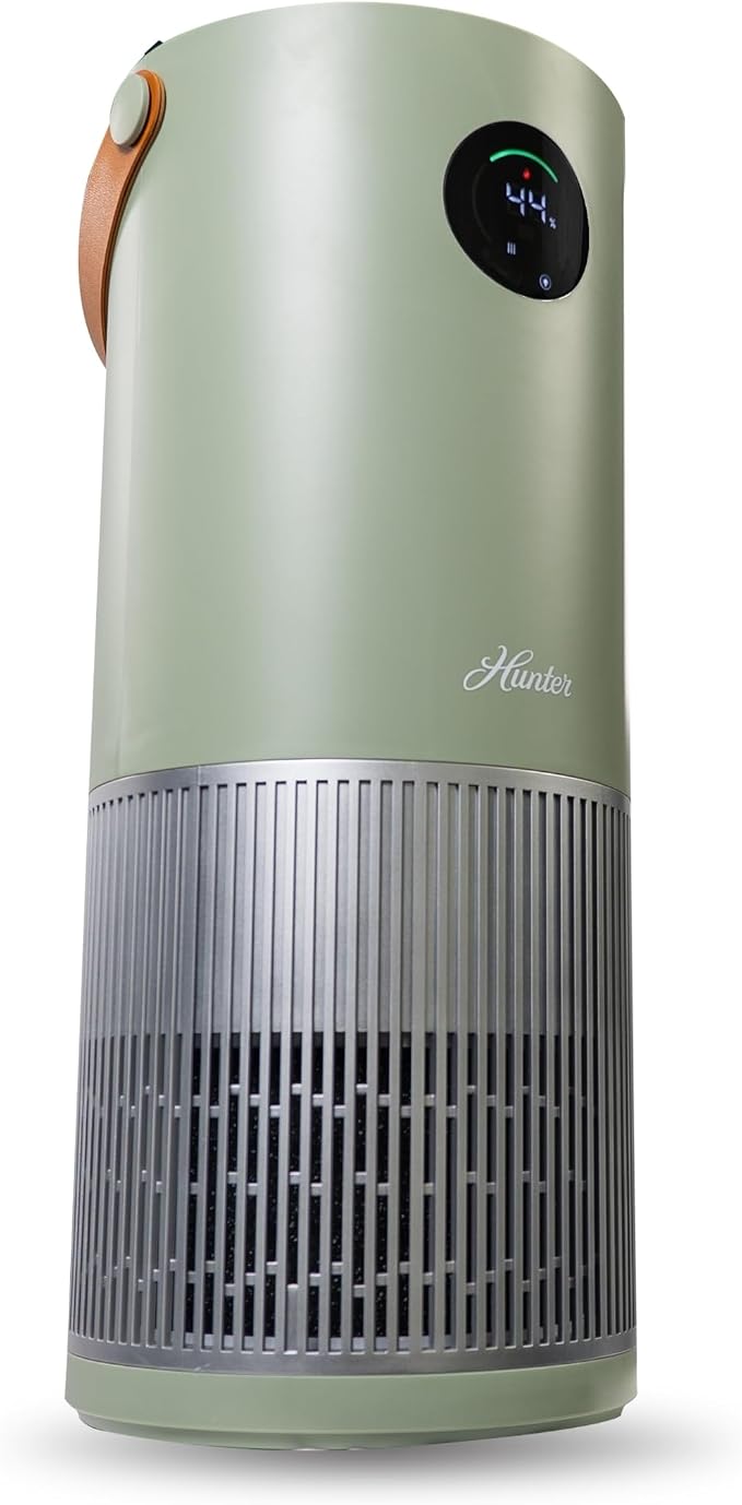 Hunter Fan Company Humidifier and Air Purifier In One, Advanced Filtration Air Purifiers for Home, Air Purifiers for Home Pets, Humidifiers for Bedroom and Humidifiers for Bedroom Baby, Sage/Silver by HunterFanCompany