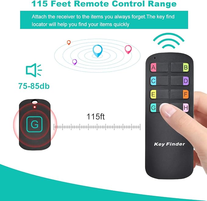 Key Finder Locator Tags, Lost Remote Finder Make Noise, TV Remote Control Finder - Image 2