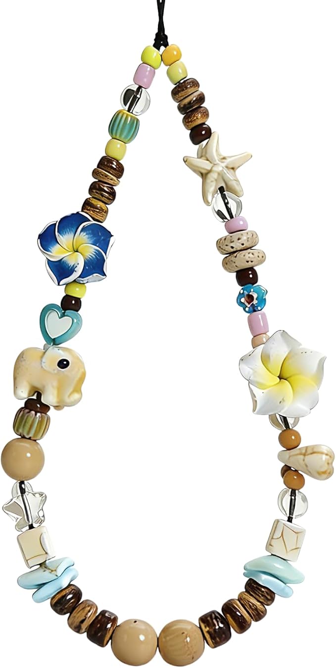 Cute Beaded Camera Wrist Strap for Phone, Digital Camera Charm Lanyard by CasaPopz