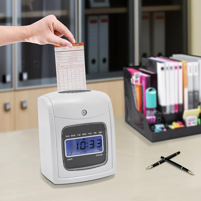 Starter Time Clock Bundle, Electronic Calculating Time Clock Employees in/Out - Image 3