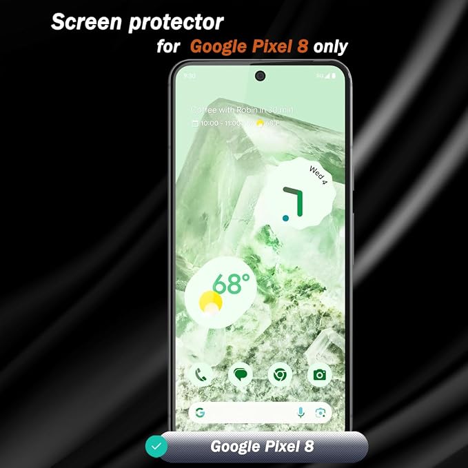 3 Pack Screen Protector for Google Pixel 8, TPU Film - Image 2