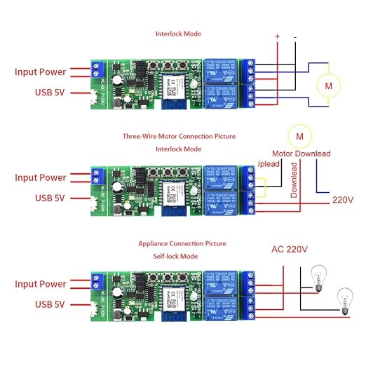 Updated WiFi Wireless Smart Switch Inching Self-Locking Relay Module, Set - Image 5