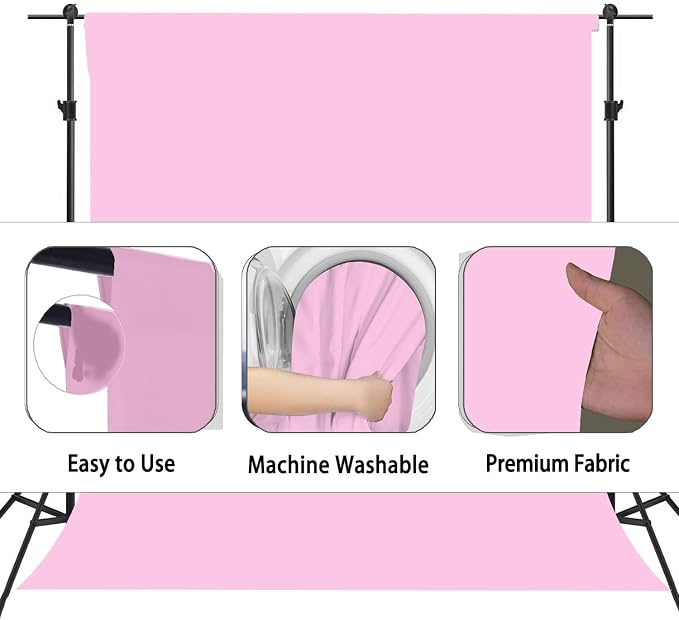 Pink Photography Backdrops for Photoshoot, Photo Booth Video Shooting Photo - Image 6