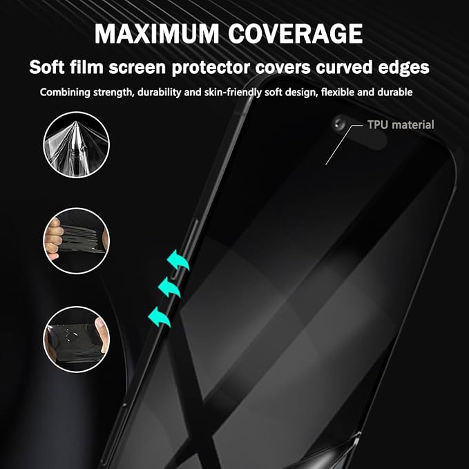 2 Pack for iPhone Air Privacy Screen Protector. Anti Scratch, Self-Healing - Image 6