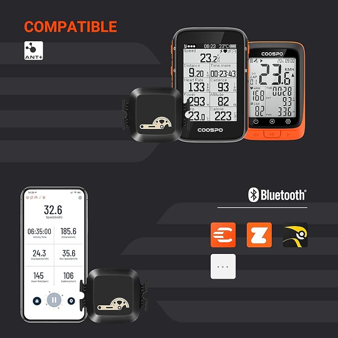 COOSPO Bike Computer Wireless GPS, Bike Speedometer - Image 7