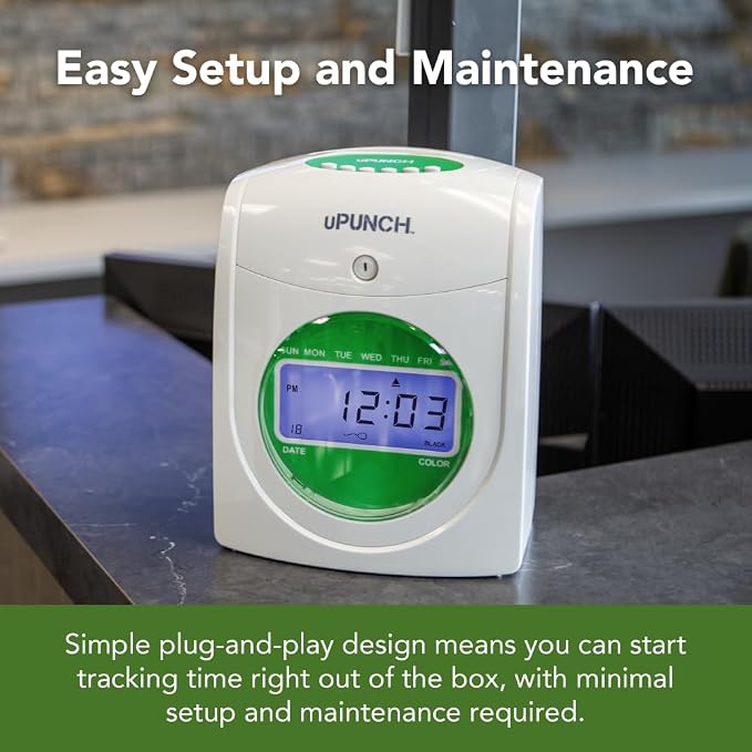 uPunch HN3540 Complete Small Business Start-Up Kit: AutoAlign Time Clock System - Image 5