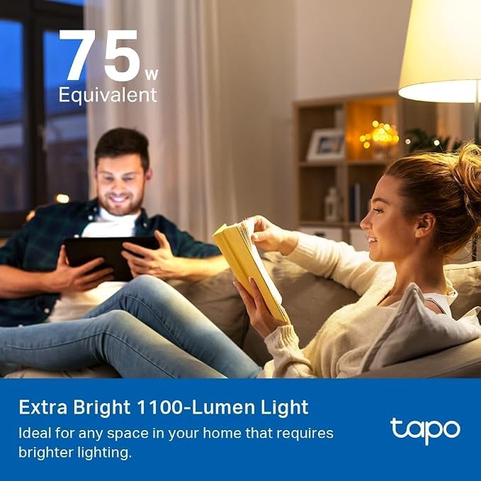 TP-Link Tapo Smart Light Bulbs, 1100 Lumens High Brightness, Matter-Certified - Image 4