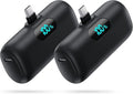 [2-Pack] Mini Portable Charger 5000mAh Power Bank,3A PD USB C Cell Phone Portable Power, LCD Display Battery Pack Compatible with iPhone 17/17 Air/16/16 pro/15/15 pro Max/Android/Samsung/Moto/LG etc by Swyop