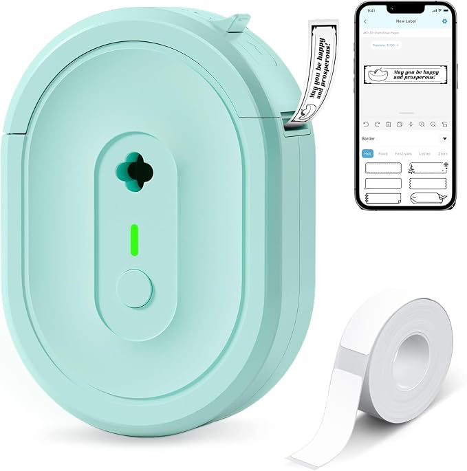 Label Maker Machine with Tape, N12 Portable Bluetooth Label Printer, Wireless by Unknown