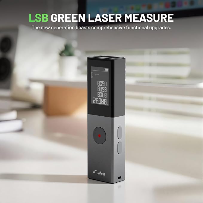ATuMan Green Laser Distance Meter, 164Ft Laser Measure - Image 7