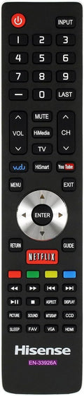 HISENSE TV Remote Control for 40K366WN 32K20 32K20DW 32K20W 40H5 50H5G 50K610GWN 55K610GWN 32K366W 40K366W 50K610GW 55K610GW by Hisense
