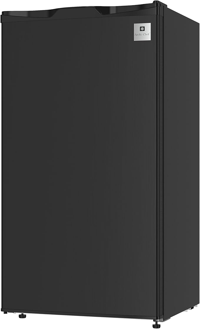 ARCTIC CHEF ACFR335, 3.2 Cu Ft Compact Design Mini Fridge with Freezer, Stainless, Black SS - Image 3
