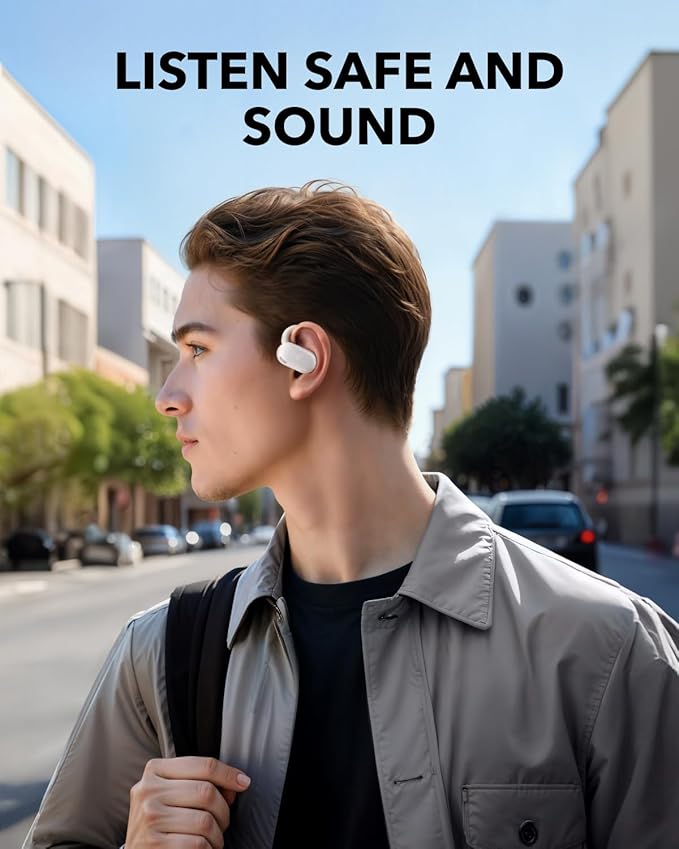 Soundcore V20i by Anker Open Ear Earbuds, Open Ear Headphones True Wireless | Adjustable Hooks, Ultra-Comfort, Snug Fit, Power Sound, Clear Calls, IP55, 36H Playtime, Bluetooth 5.4, Multipoint Connection - Image 2