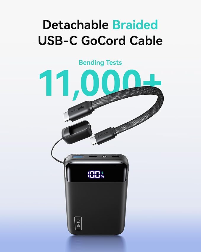 INIU Portable Charger, Smallest 22.5W 20000mAh USB C in & Out Power Bank Fast Charging, PD 3.0+QC 4.0 LED Display Phone Battery Pack Compatible with iPhone 17 16 15 14 Pro Samsung S24 Google iPad etc - Image 5