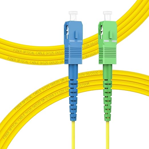 FLYPROFiber- OS2 Single Mode Fiber, 3M/10ft SC/UPC to SC/APC Fiber Optic by FLYPROFiber