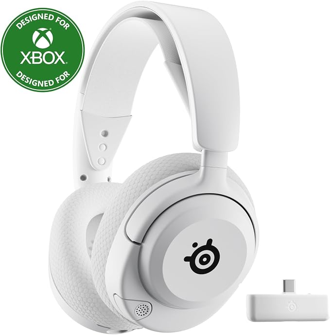 SteelSeries Arctis Nova 5X Wireless Multi-System Gaming Headset — White — Neodymium Magnetic Drivers — 100+ Audio Presets — 60 HR Battery — 2.4GHz or BT — Gen2.X Mic — Xbox, PC, PS, Switch, Mobile by Unknown
