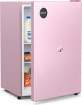 Upstreman 2.5 Cu.Ft All-Refrigerator Mini Fridge, Single Door Small Refrigerator, Dorm Fridge with 7 Adjustable Thermostat, Compact Refrigerator for Office, Bedroom or Dorm, Pink-CR26 by StartUpLiveBetter