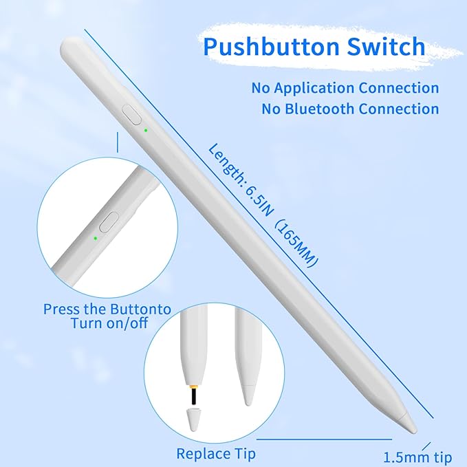 Stylus Pens for Touch Screens, Universal Fine Point iPad Pencil - Image 3