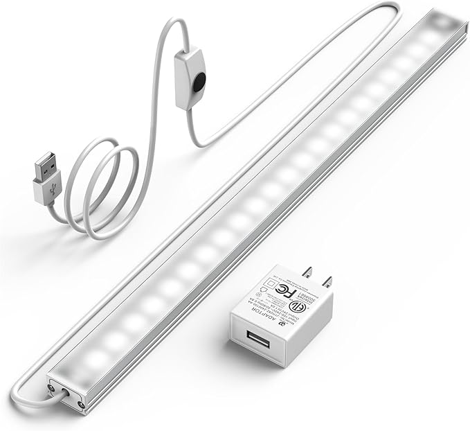 ASOKO Under Cabinet Led Lighting, 12 Inch Light Strip Bar, Cool White 6000K by ASOKO