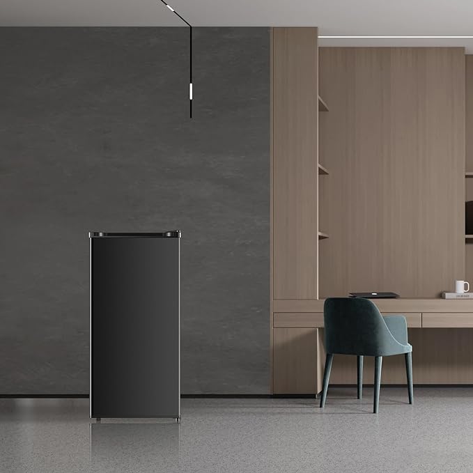 3.1 Cu.Ft Mini Fridge with Freezer, Single Door Mini Refrigerator, 5 Settings Temperature Adjustable, Compact Refrigerator for Apartment,Dorm, Office, Bedroom - Image 7