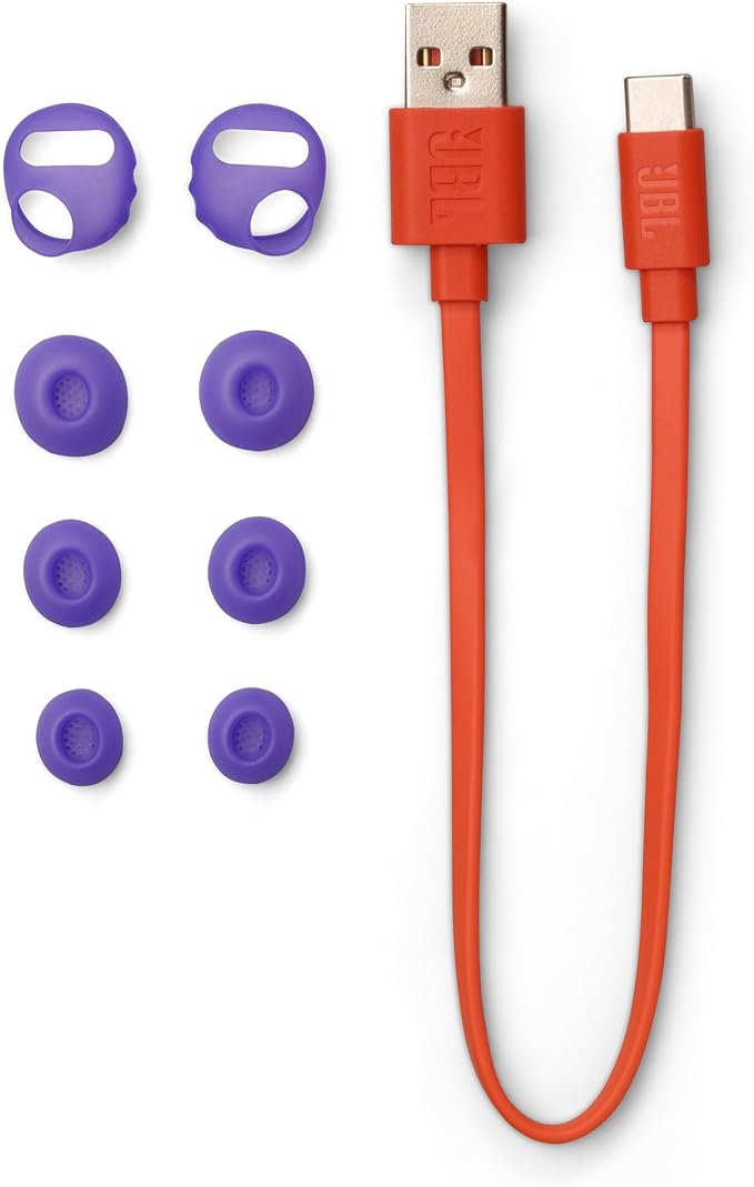 JBL Endurance Race 2 - Waterproof (IP68) sports true wireless earbuds with 4 mics for crisp, clear calls, JBL Pure Bass sound, 48Hrs of Playback, plus speed charging & Active Noise Cancelling (Purple) - Image 7