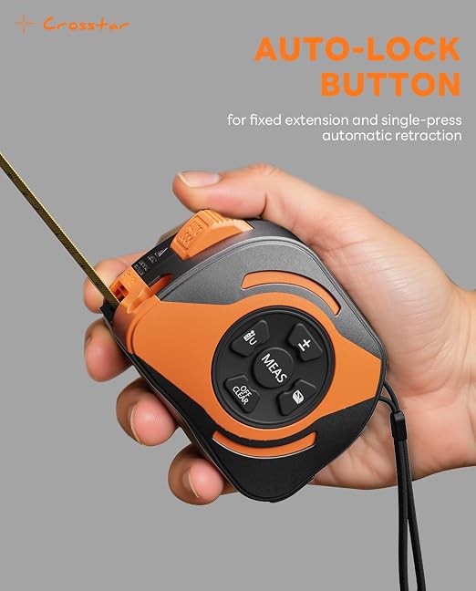 Crosstar 2-in-1 Laser Tape Measure 197ft, 532nm Green Beam, 16ft Manual Tape - Image 7