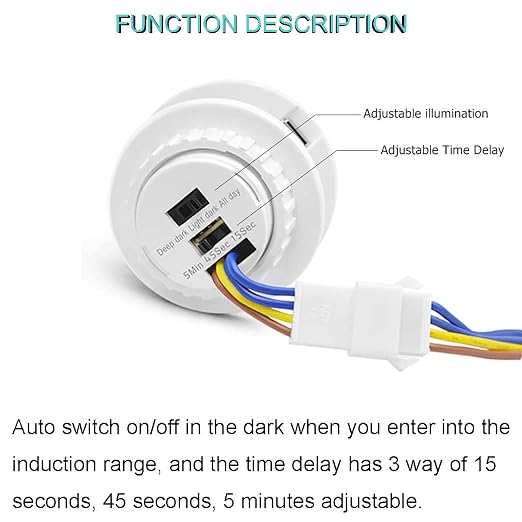 2 pcs PIR Motion Sensor Light Switch 110-240V Human Body Activated LED Sensor - Image 4