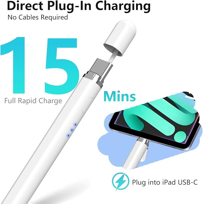Stylus Pen for Apple iPad 2018–2026, Magnetic Charging iPad Pencil 2nd - Image 6