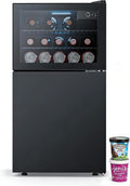Antarctic Star 2.6 Cu. Ft Compact Beverage Refrigerator with Freezer, Mini Fridge, Adjustable Temp, Reversible Door, LED Light for Home Office Bar Bedroom by AntarcticStar