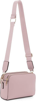 EVVE Crossbody Bags for Women Trendy Triple Zip Small Crossbody Camera Bag Purse by EVVE