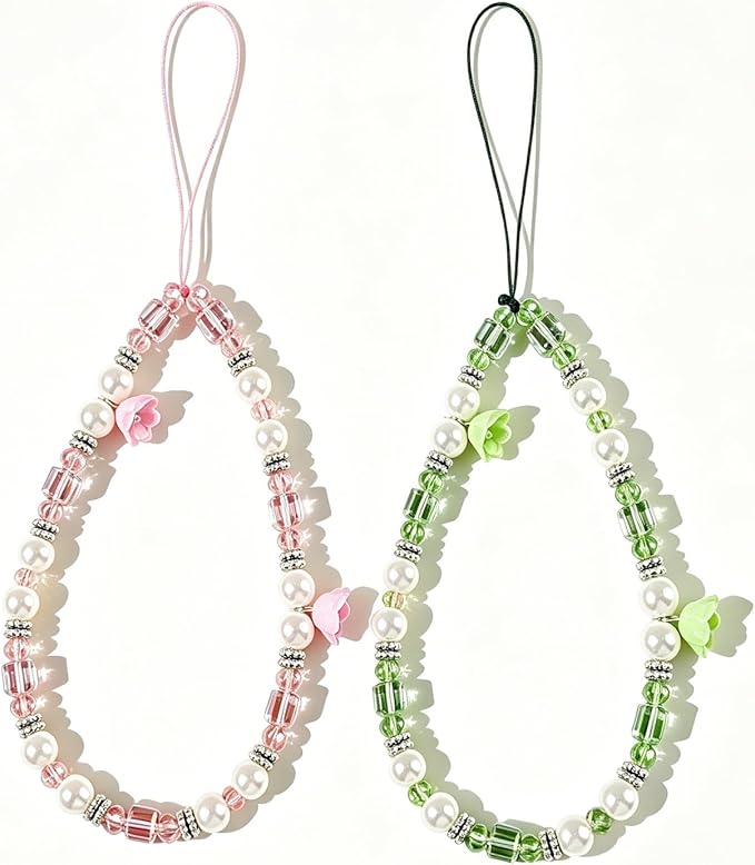 Phone Charm Strap Beaded Lanyard Camera Wrist Strap Phone Chain Wristlet Cute by Unknown
