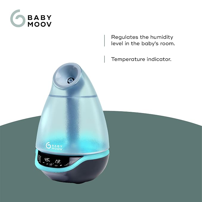 Babymoov Hygro Plus Cool Mist Humidifier 3-in-1 Humidity Control, Multicolored Night Light & Essential Oil Diffuser Easy Use and Care (NO Filter Needed) - Image 3