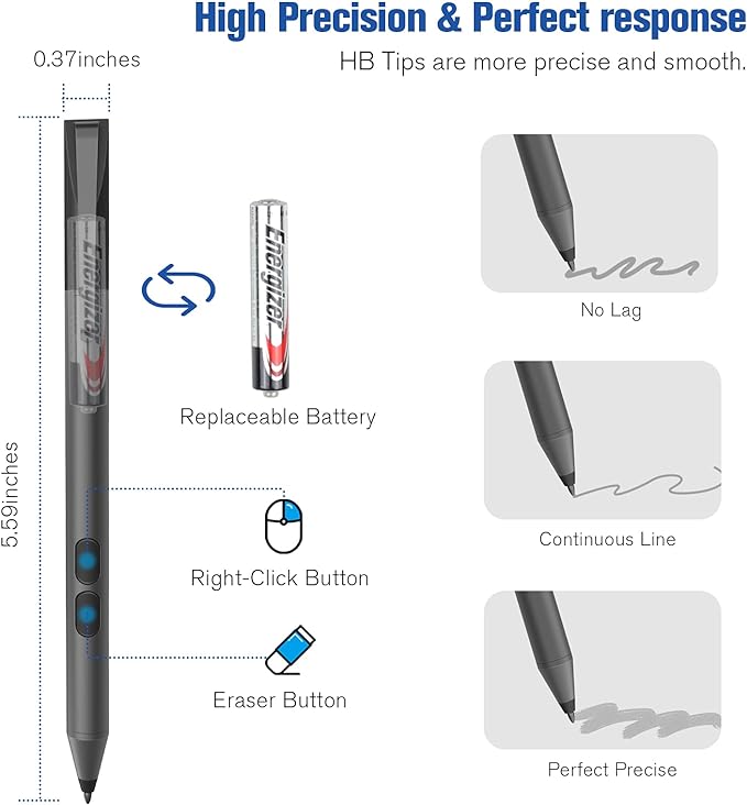 Stylus Pen for HP Omnibook/Envy/Spectre/Pavilion x360, 1024 Pressure - Image 4