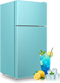Mini Fridge with Freezer 2.4 Cu.ft Mini Refrigerator Double Doors Dorm Fridge Compact 7 Modes Temp Suit for Apartment Bedroom Office Blue by TACOOL