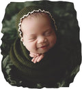 Newborn Photography Props Wraps & Ruffle Edge Bonnet by CHICODISE