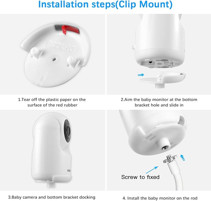 Clamp Baby Monitor Mount for VTech Advanced HQ Max Baby Monitor Camera - Image 4