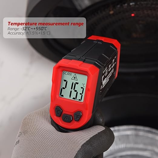 MUFASHA Infrared Thermometer Temperature Gun, -25.6℉ to 752℉ Dual Laser High - Image 7