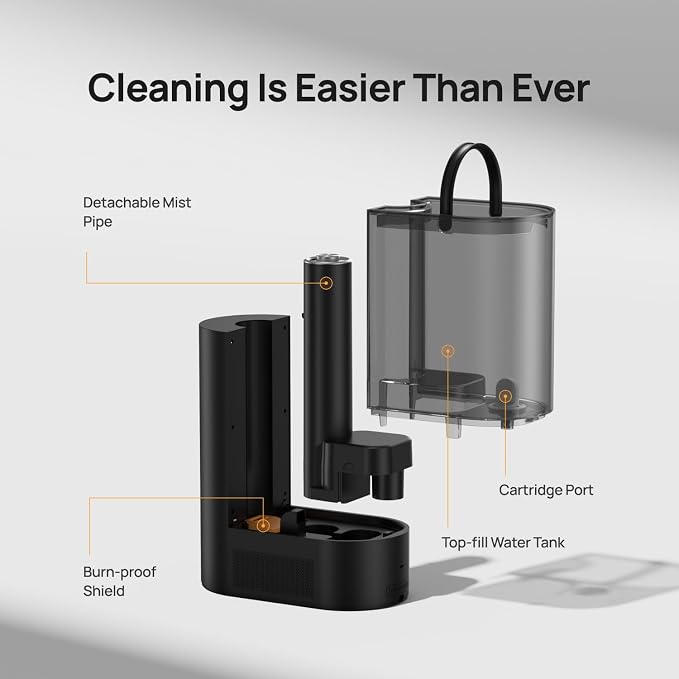 DREO 6L Humidifiers for Bedroom, Smart Warm & Cool Mist for Large Room, 60Hr Quiet Runtime for Baby, Plant, Humidity Sensor, Indicator Light, 12H Timer, Google/Alexa, Black - Image 7