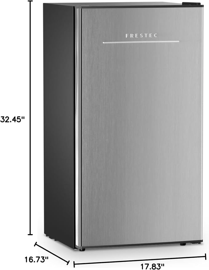 3.2 Cu. Ft. Mini Fridge with Freezer Small Refrigerator, Mini fridge for Bedroom, Dorm, Single Door, Energy Saving, Low Noise, Mini Fridge for Office (Grey) - Image 10