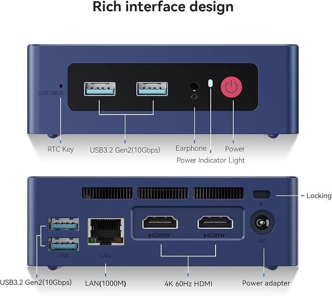 Beelink Mini PC, MINI S13 Intel Twin Lake N100, Mini Computer 16GB DDR4 RAM - Image 8