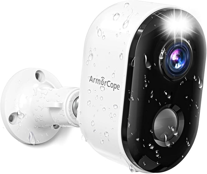 Security Cameras Wireless Outdoor, Battery Powered 2k Color Night Vision by Armorcope