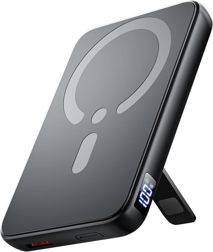for Magsafe Portable Charger, 12000mAh Wireless Magnetic Power Bank with Stand& PD 20W Fast Charging, for Magsafe Battery Pack Compatible with iPhone 17/16/15/14/13 Series,Powerbank for Travel Cruise by CHUSII