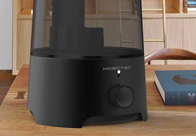 Magictec Cool Mist Humidifier, 2.5L Essential Diffuser for Bedroom and Baby, Adjustable Mist Output, Auto Shut Off, Super Quiet 360 Nozzle - Lasts Up to 24 Hours, Black - Image 8